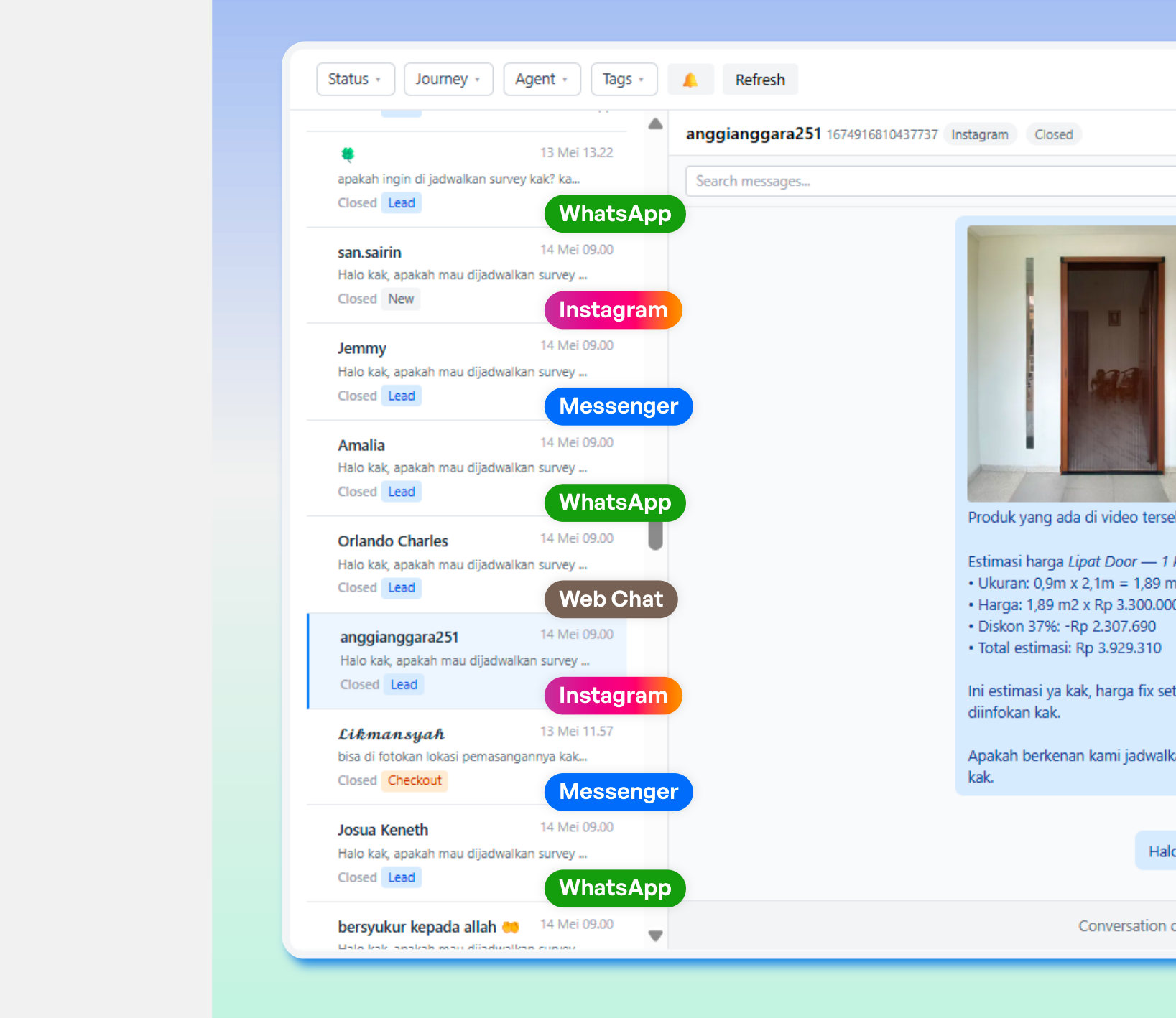 Omnichannel inbox Sultan AI